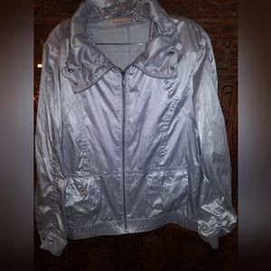 CHICO'S Light Weight Shiny Silver Jacket